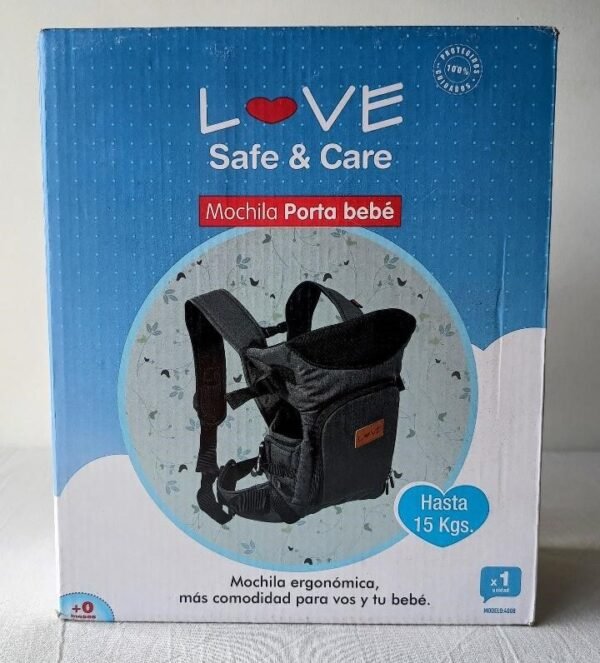 Mochila Porta Bebé - Marca Love - Color Gris - Imagen 3