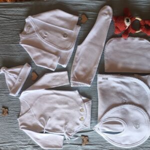 Set de Recibimiento RN 0 a 3 Meses Blanco Línea 