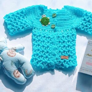 Saquito tejido a Crochet Prematuros. Modelo Exclusivo e Irrepetible. 0 a 3 Meses. Muñeco de Apego. Agua de Azahar «Petit Enfant»