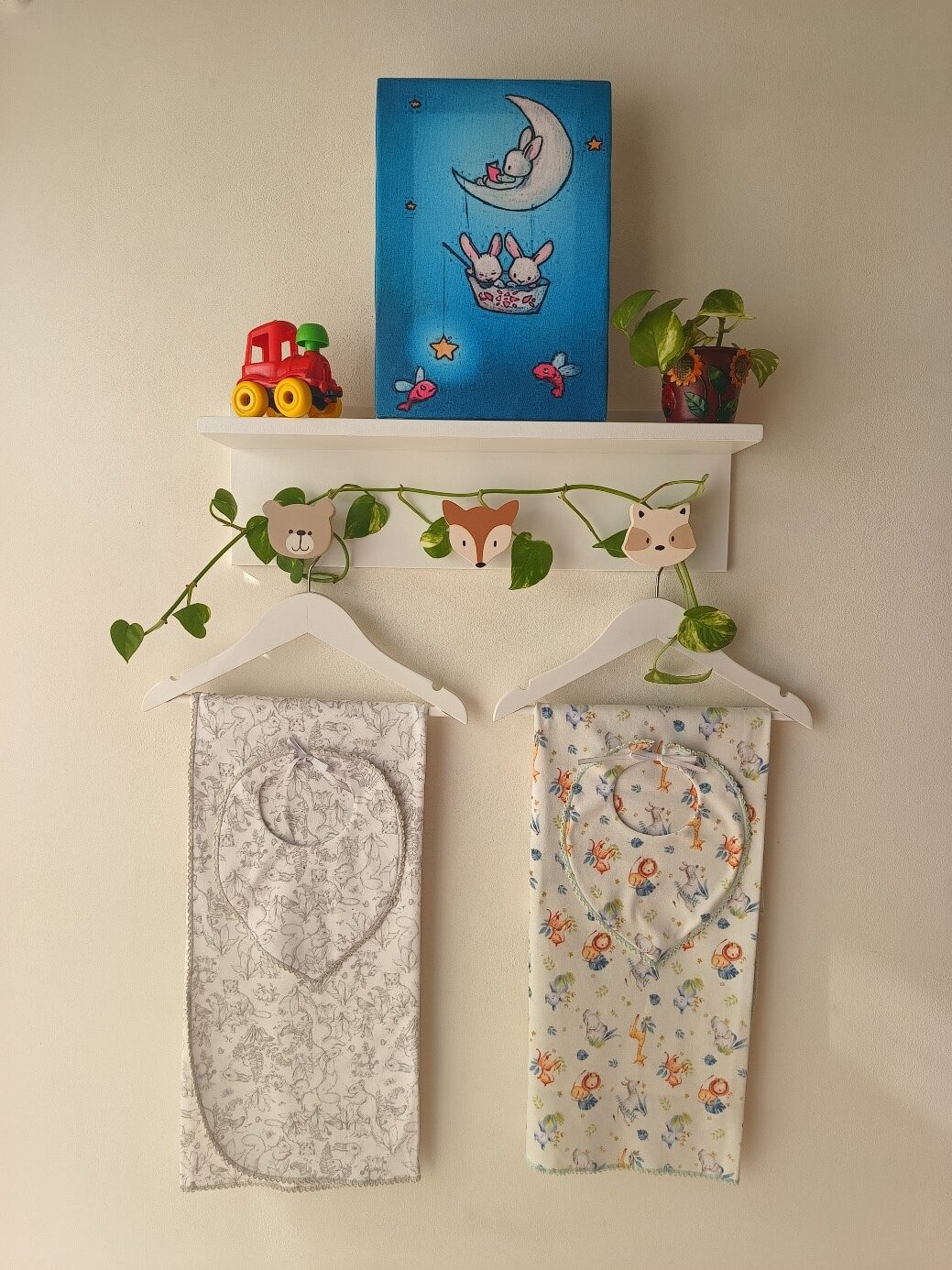 Mantitas Algodón Premium con Babero. Estampadas - Imagen 2